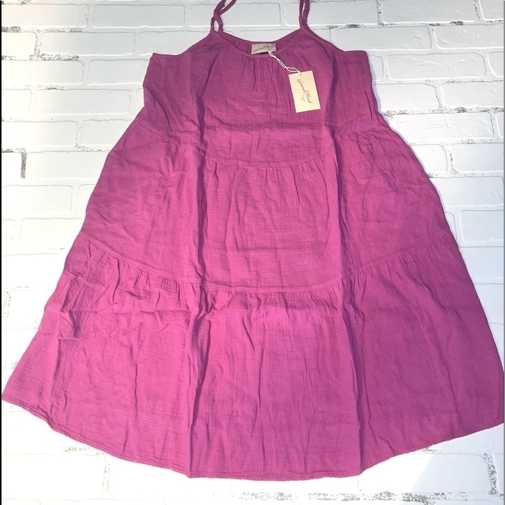 🍩 NWT Universal Thread Pink Tiered Tank Dress Small - Picture 3 of 9